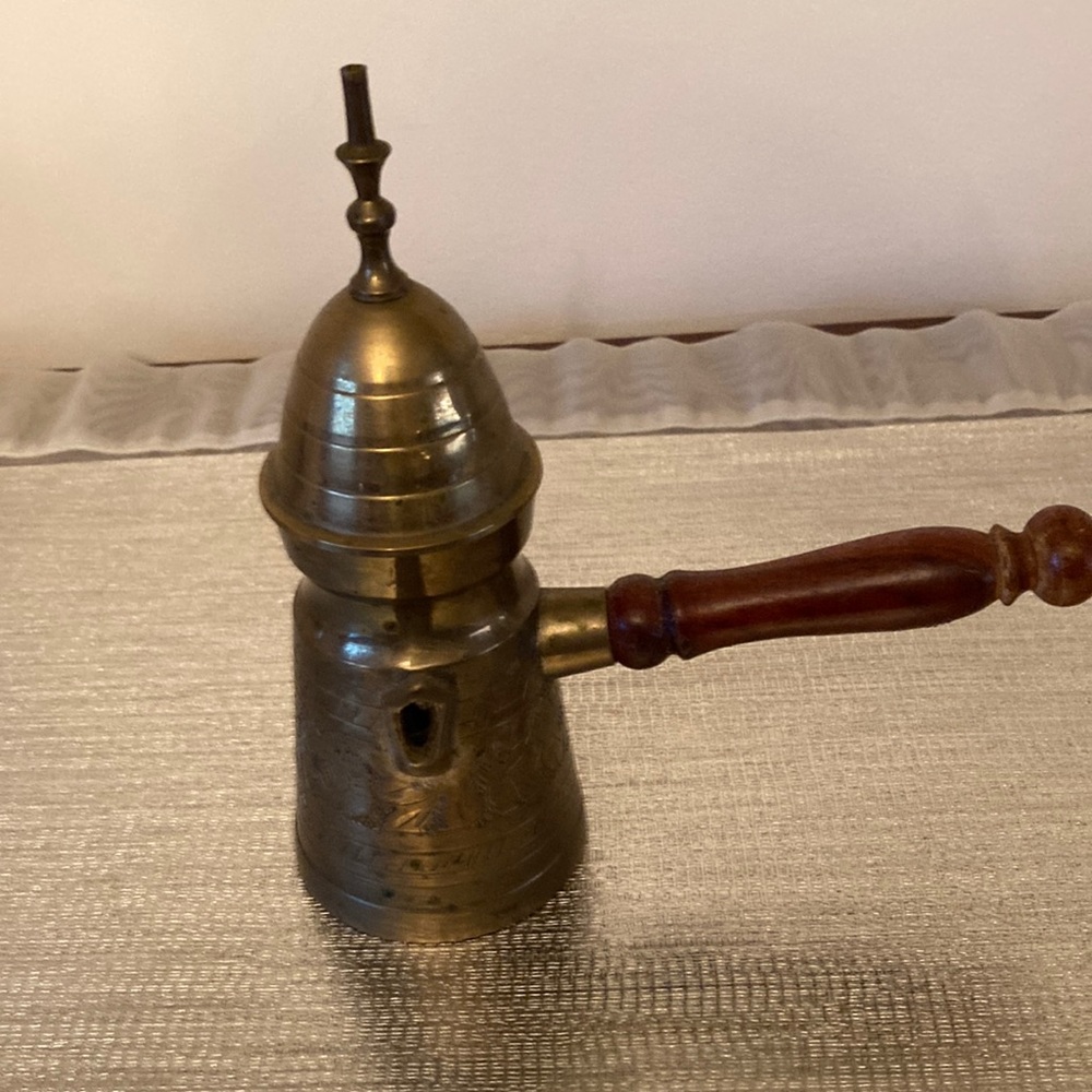 Vintage Brass Arabic Turkish Dallas Coffee Pot Decor
